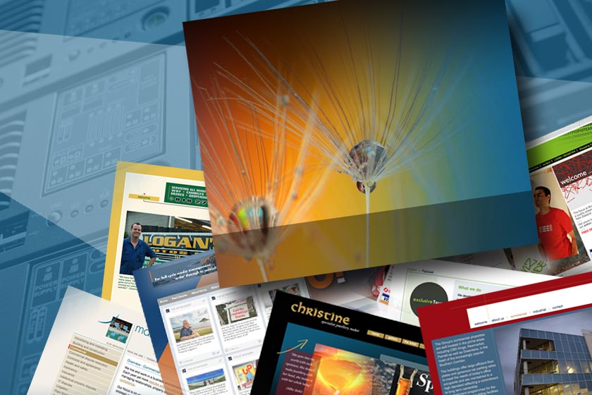 Montage of some of the websites knightbridge hosts